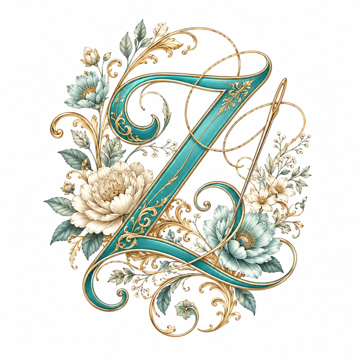 Zara's Alterations ornate floral Z logo.